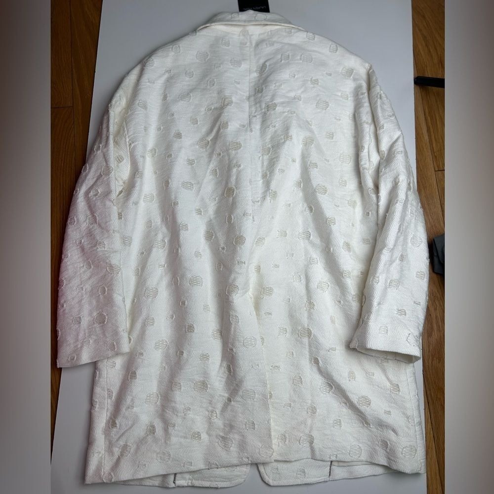 Lauren Vidal white coat sz M - Picture 7 of 7